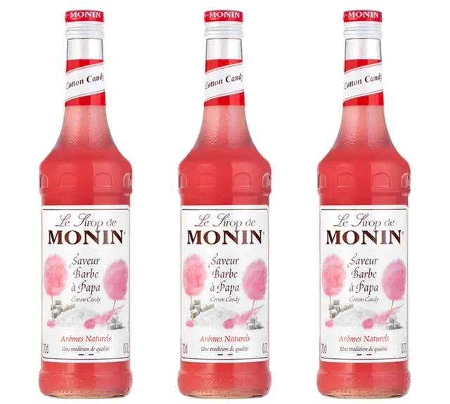 Set of 3 Monin Syrups - Cotton Candy - 3 x 70 cl