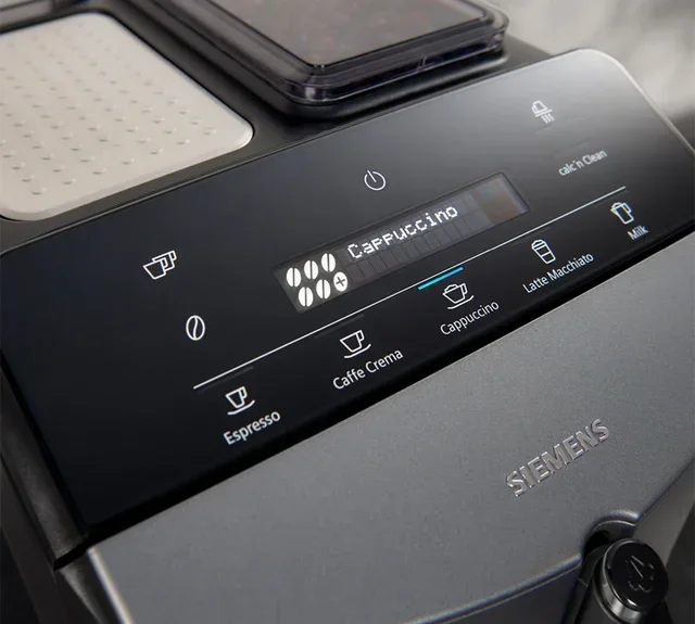 SIEMENS EQ300 Macchina da Caffè Automatica - TF305E04 Acciaio Inox e Titanio Metallizzato