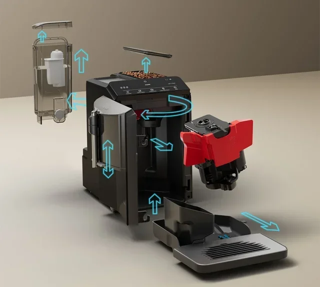 SIEMENS EQ300 Macchina da Caffè in Grani - TF301E09 Nero