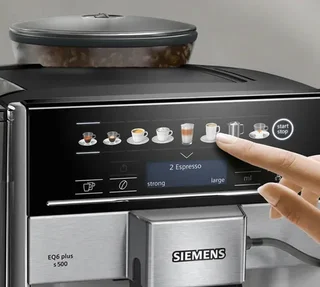 Macchina da caffè espresso Siemens EQ.6+ S500 TE655203RW, modello Inox