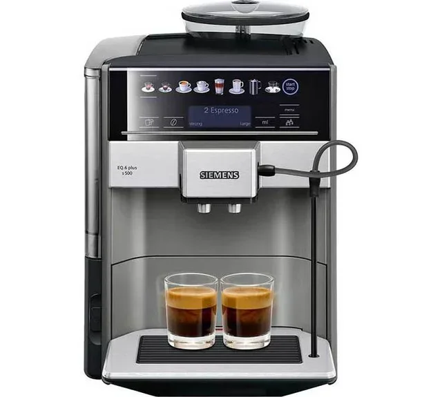Macchina da caffè espresso Siemens EQ.6+ S500 TE655203RW, modello Inox