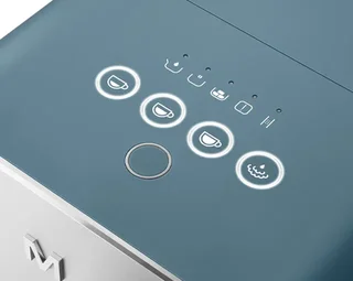 SMEG BCC12SBMEU espresso maskin med kvern og steam – stormblå