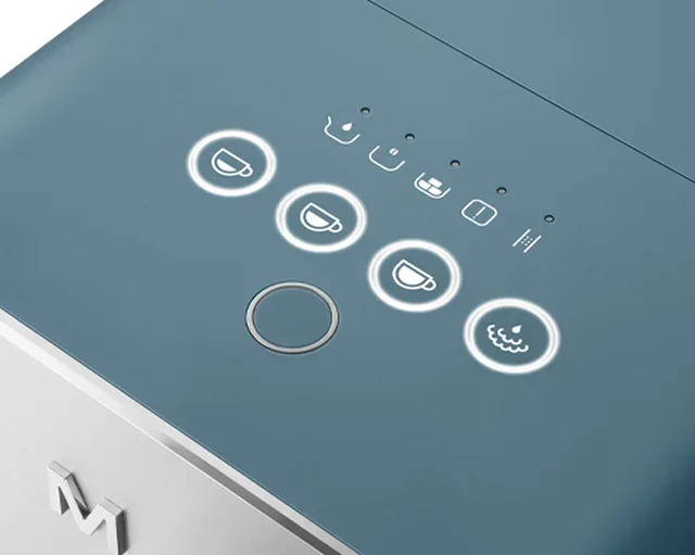 SMEG BCC12SBMEU espresso maskin med kvern og steam – stormblå