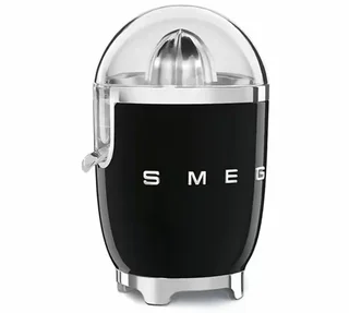 SMEG Black Breakfast Bundle: TSF01BLEU Toaster &amp; CJF11BLEU Citrus Juicer