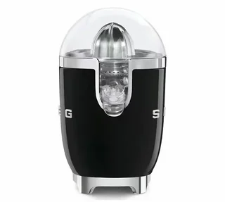 SMEG Black Breakfast Bundle: TSF01BLEU Toaster &amp; CJF11BLEU Citrus Juicer