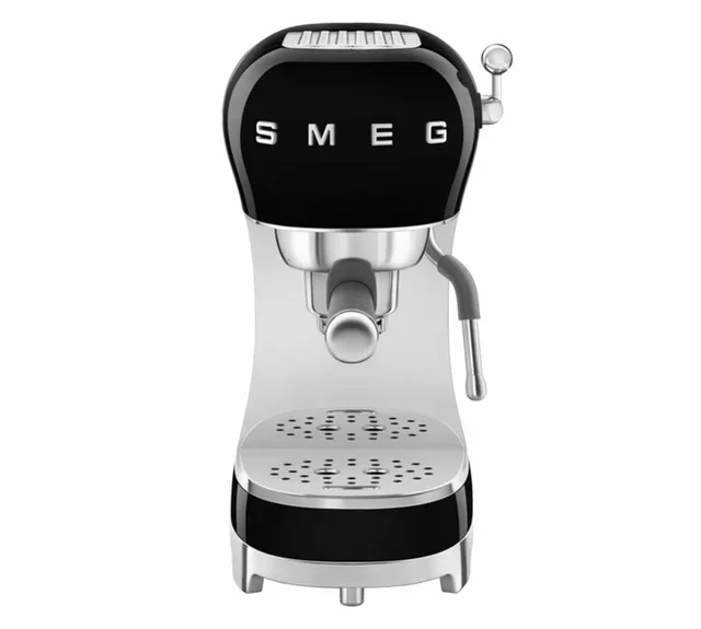 SMEG Black Espresso Machine ECF02BLEU 50's Style
