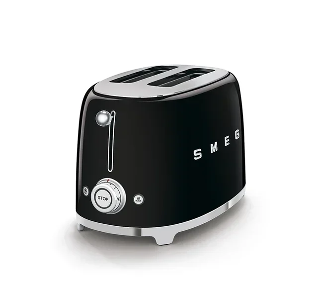 Комплект Закуска SMEG: Тостер TSF01BLUE + Кана KLF05BLUE Черен