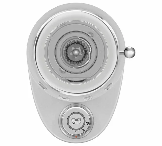 SMEG CGF02SSEU kaffekvern i aluminium, retrodesign fra 1950-tallet.