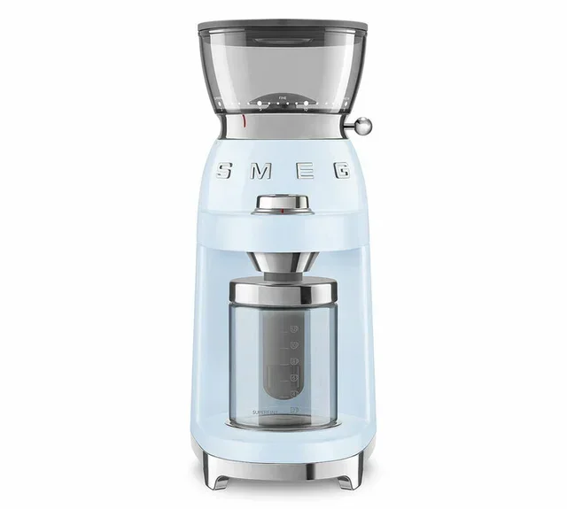 SMEG CGF03 Coffee Grinder 50's Style Pastel Blue
