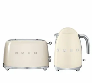 SMEG Cream Breakfast Duo – KLF03CREU Kettle &amp; TSF01CREU Toaster Set