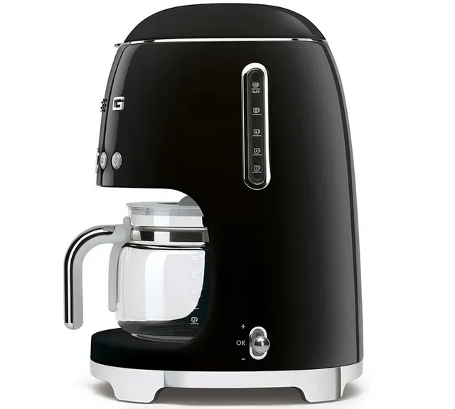 Kaffebryggare SMEG DCF02BLEU programmerbar svart + presentpaket