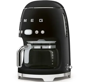 Kaffebryggare SMEG DCF02BLEU programmerbar svart + presentpaket