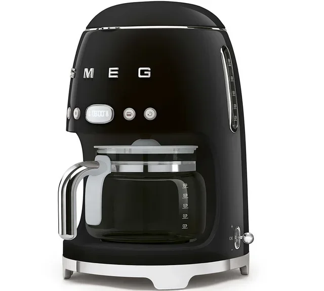 Macchina caffè filtro SMEG DCF02BLEU programmabile nera + omaggio