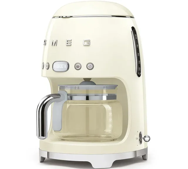 SMEG DCF02CREU filter coffee machine - cream programmable + gift bundle