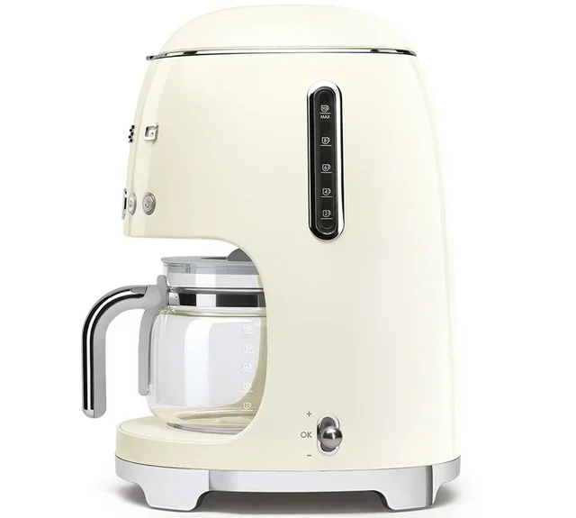 SMEG DCF02CREU filter coffee machine - cream programmable + gift bundle