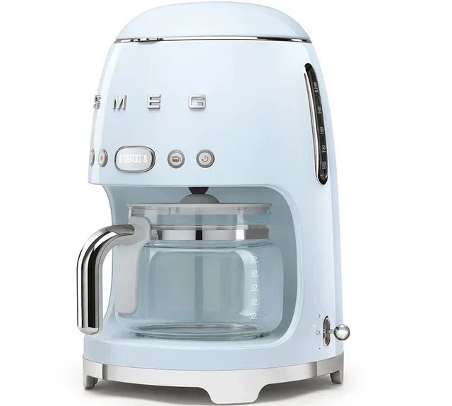 Macchina caffè filtro SMEG DCF02PBEU - Blu azzurro programmabile + omaggio