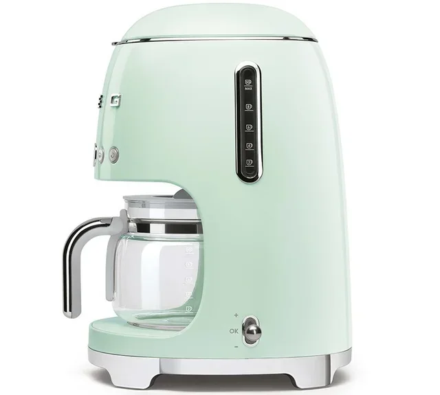 SMEG DCF02PGEU Filter Coffee Machine - Sea Green Programmable + Free Gifts
