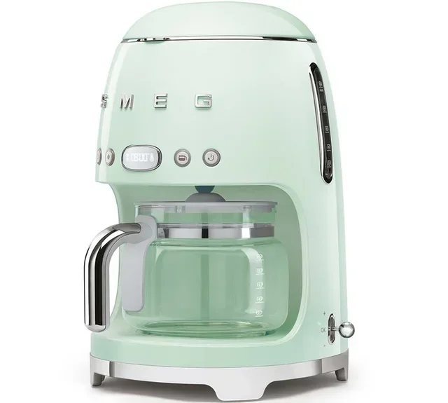 SMEG DCF02PGEU Filter Coffee Machine - Sea Green Programmable + Free Gifts