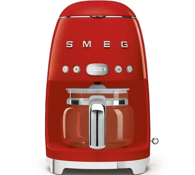 Macchina caffè filtro SMEG DCF02RDEU rossa programmabile + omaggio