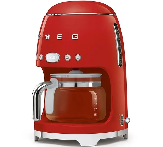 Macchina caffè filtro SMEG DCF02RDEU rossa programmabile + omaggio