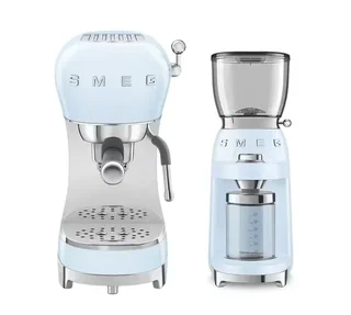 Kit SMEG ECF02PBEU + Macinacaffè CGF11PBEU - Espresso Vintage