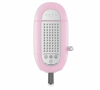 Vaaleanpunainen SMEG ECF02PKEU espressokone, 1950-luvun vintage-tyylillä.