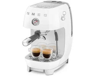 Macchina da caffè espresso SMEG ECF03WHEU, colore bianco, con funzione Cold Brew