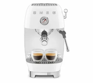 Macchina da caffè espresso SMEG ECF03WHEU, colore bianco, con funzione Cold Brew