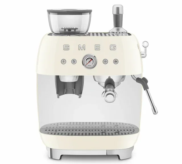 SMEG EGF03CREU Kräm 50-tal espressomaskin med inbyggd kvarn