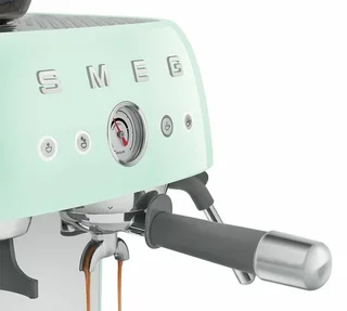 Máquina de espresso SMEG EGF03PGEU Verde agua años 50 con molinillo integrado