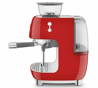 SMEG EGF03RDEU Röd Espressomaskin Retro 50-tal med inbyggd kaffekvarn