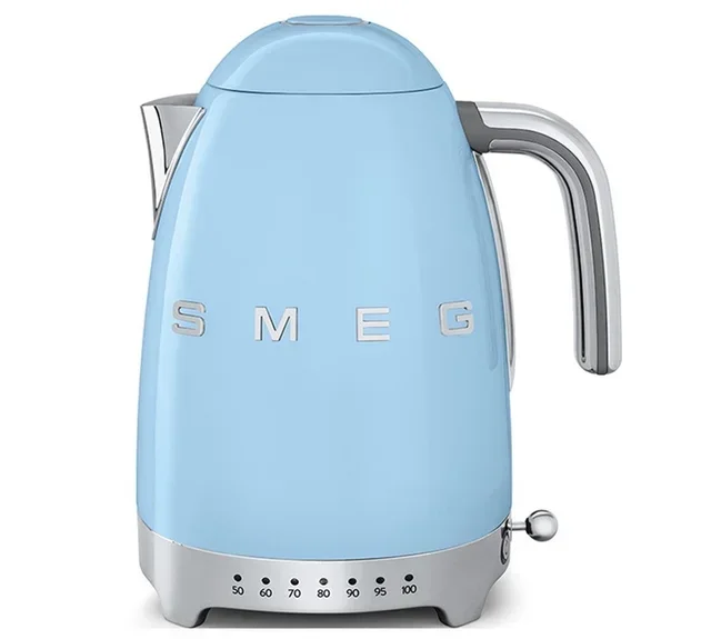 SMEG KLF04PBEU čajnik, azurno plavi, 1,7 L – s podesivom temperaturom