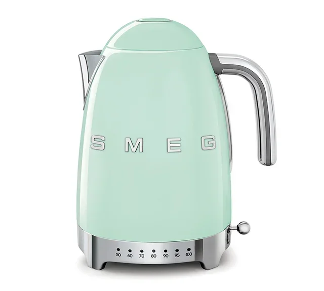 SMEG KLF04PGEU Pastel Green Variable Temp Kettle 1.7 L