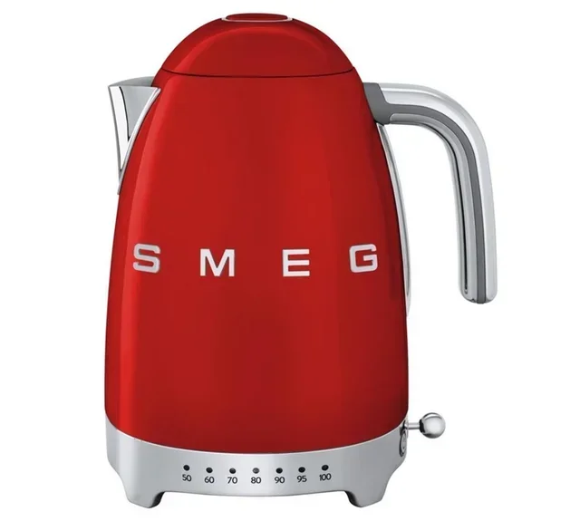 SMEG KLF04RDEU Električni Kuhalo 1,7L s podešavanjem temperature - Sjajno Crvena