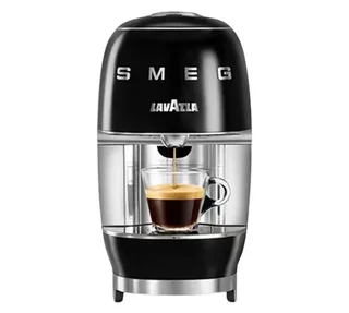 Smeg LM 200 A Modo Mio capsule machine, black, by LAVAZZA + gift offer