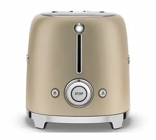 SMEG Matte Gold Breakfast Duo: TSF01CHMEU Toaster &amp; KLF03CHMEU Kettle