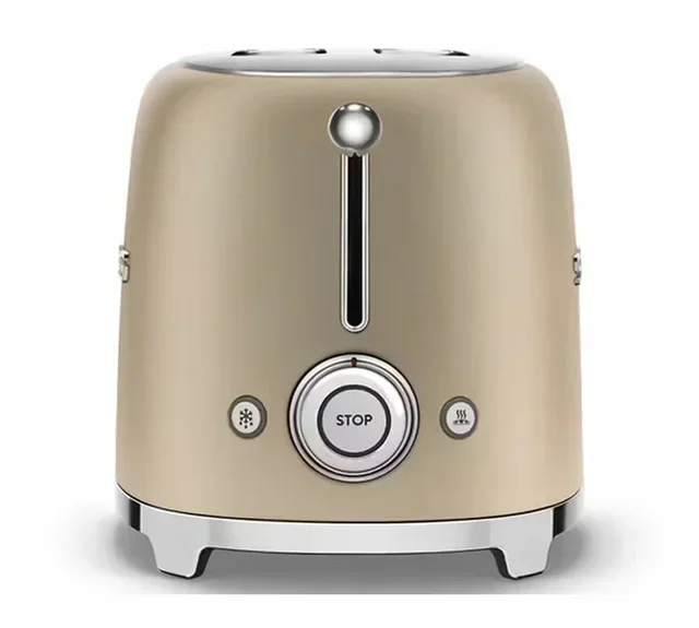 SMEG Matte Gold Breakfast Duo: TSF01CHMEU Toaster &amp; KLF03CHMEU Kettle