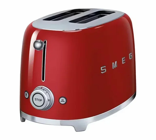 SMEG Red Breakfast Bundle - TSF01RDEU Toaster &amp; KLF05RDEU Mini Kettle
