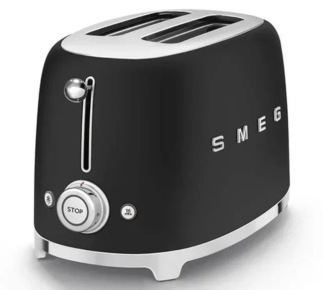 Smeg Broodrooster TSF01BLMEU - 2 Sneetjes - Mat Zwart