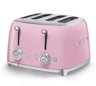 SMEG TSF03PKEU Brödrost 4 skivor - Rosa lack