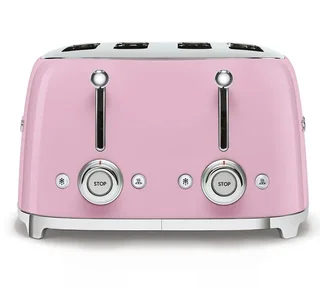 SMEG TSF03PKEU Brödrost 4 skivor - Rosa lack