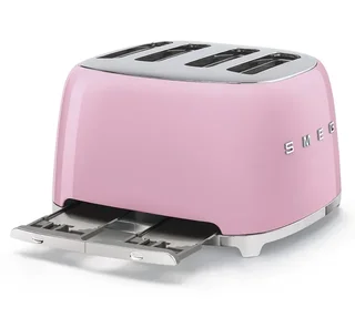 SMEG TSF03PKEU Brödrost 4 skivor - Rosa lack