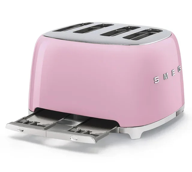 SMEG TSF03PKEU Brödrost 4 skivor - Rosa lack