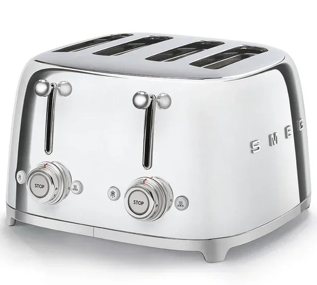 SMEG TSF03SSEU 4-Slice Toaster - Chrome Finish