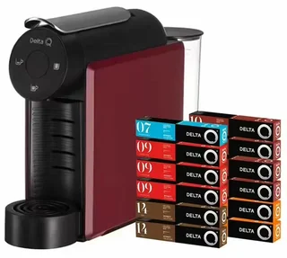 Pack 120 capsules Delta Q + Machine Mini Qool Rouge OFFERTE