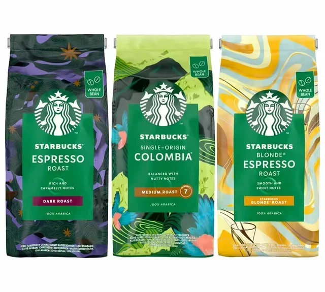 3 x 450 g - Kokonaisia Kahvipapuja - Löytöpaketti - STARBUCKS