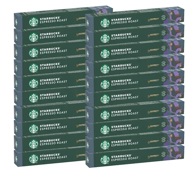 Starbucks Espresso Roast 200 Capsule Pack Professionale - Compatibili Nespresso* Original