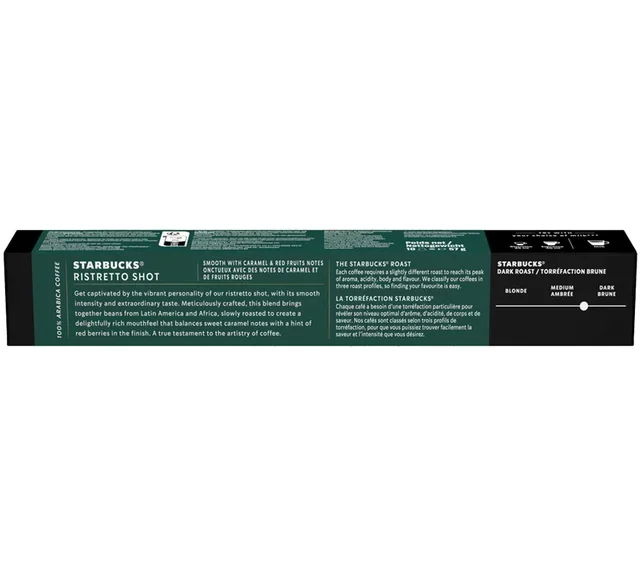 STARBUCKS Ristretto Shot Capsules x10 - Nespresso* Original Compatible