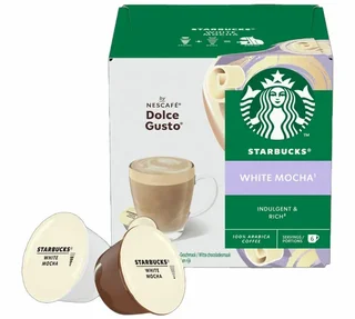 12 κάψουλες STARBUCKS συμβατές με Nescafé* Dolce Gusto* – Μόκα Λευκή Σοκολάτα