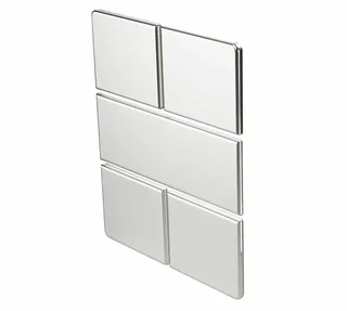 Plaques STONE ESPRESSO satin (argent mat) – kit de personnalisation